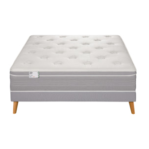 Ensemble L ELEGANT, matelas H30 ressorts ensachés, ferme, sommier