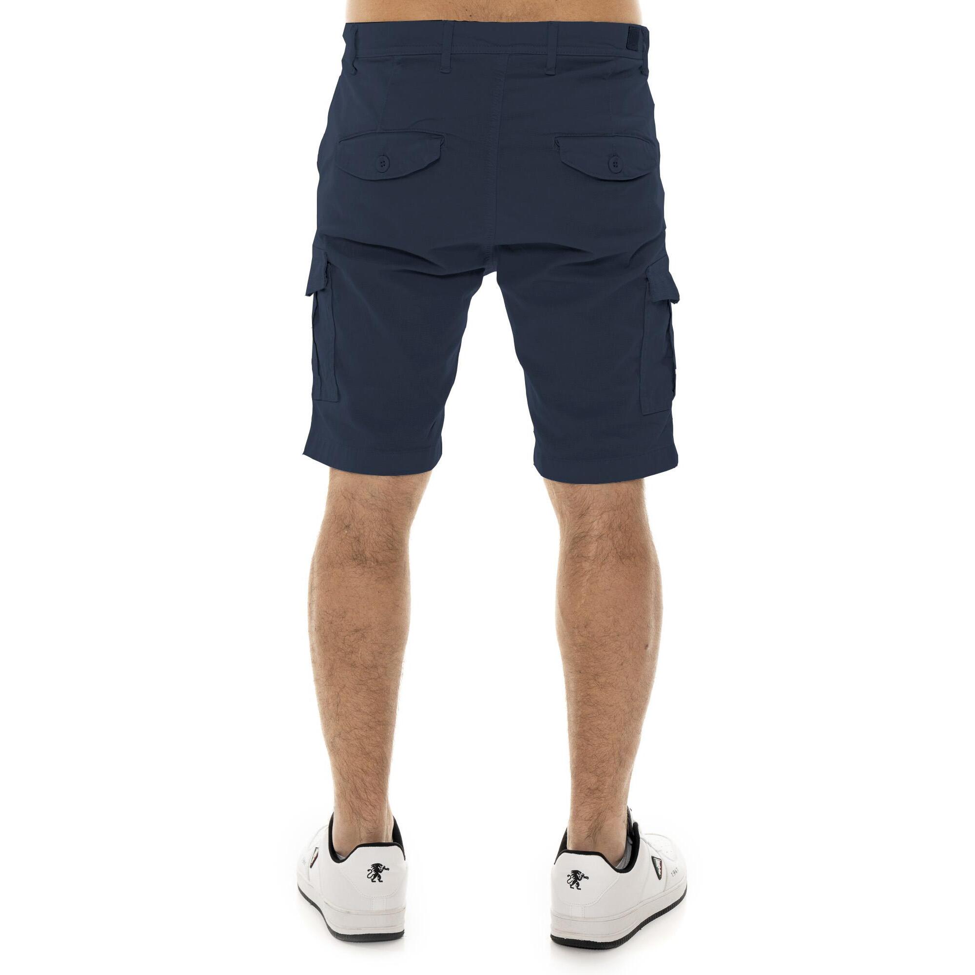 Pantaloncini cargo in twill da uomo con passanti Leone Easy