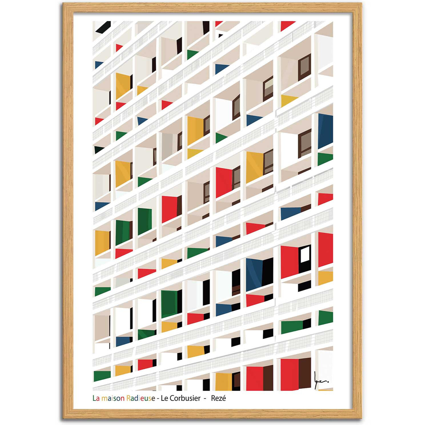 Affiche - La cité radieuse - LPX Illustration