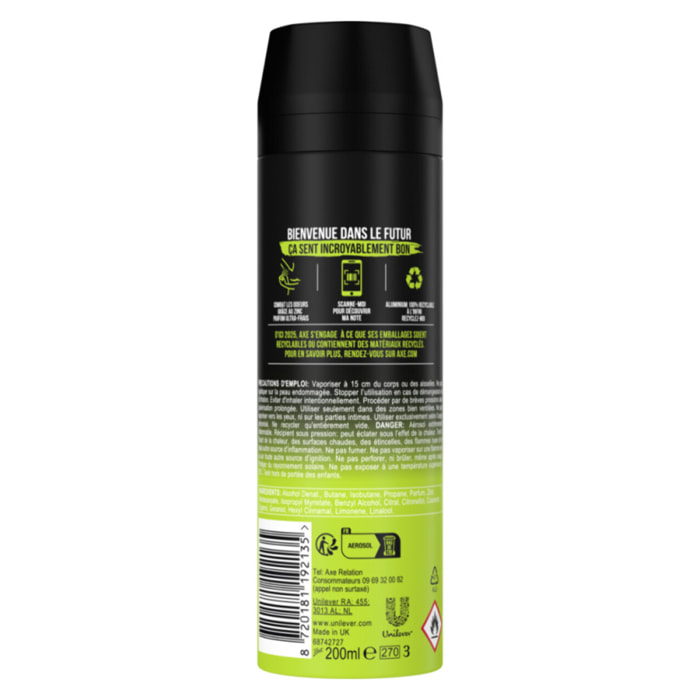 Pack de 4 Axe Déodorants Epic Fresh (4x200ml)