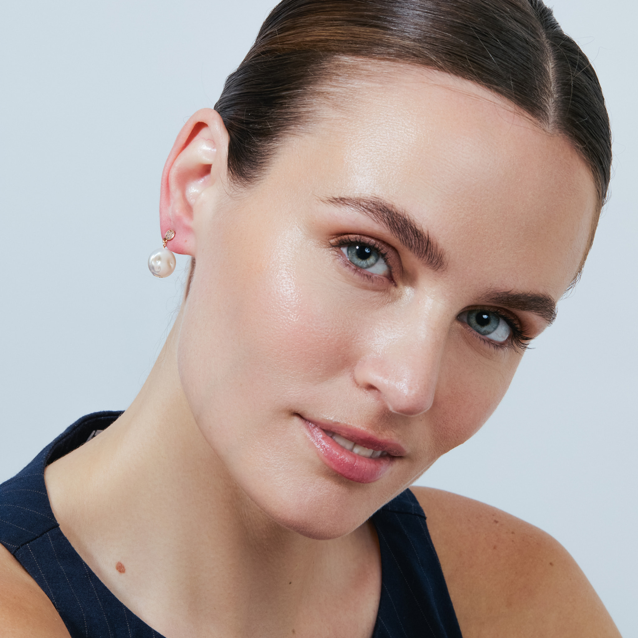Pendientes Rajlas acabado oro rosa 18k