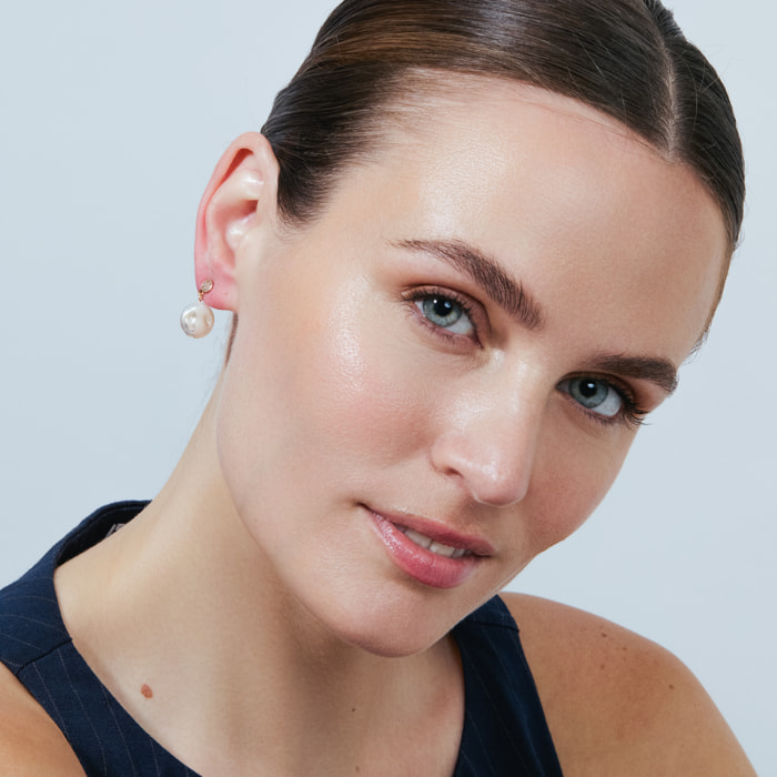 Pendientes Rajlas acabado oro rosa 18k