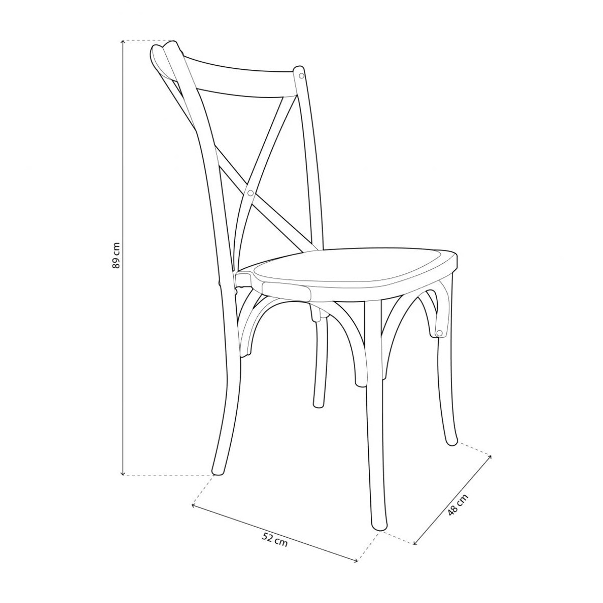 Pack 2 sillas de comedor Provenza Rattan - Blanco