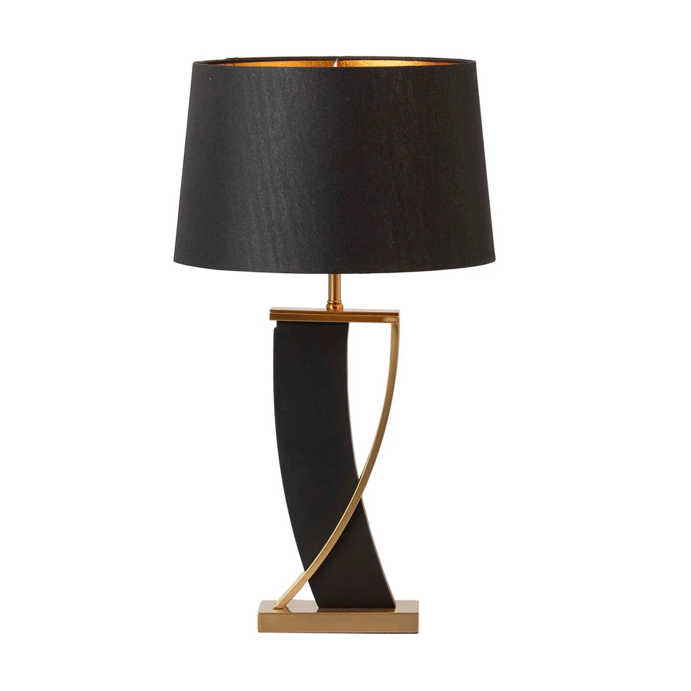 Lámpara Sobremesa Metal Mdf Negro 40x40x71 Cm