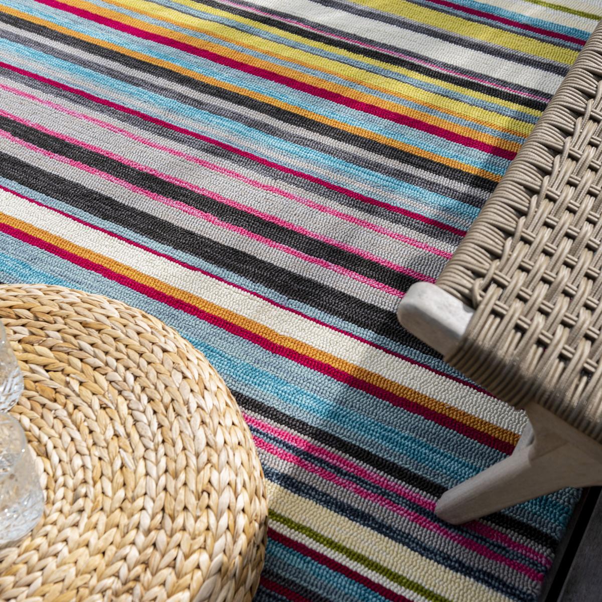 Tapis extérieur tissé kilim rectangle ELXE