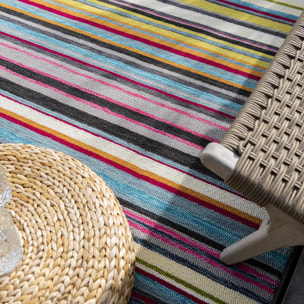 Tapis extérieur tissé kilim rectangle ELXE