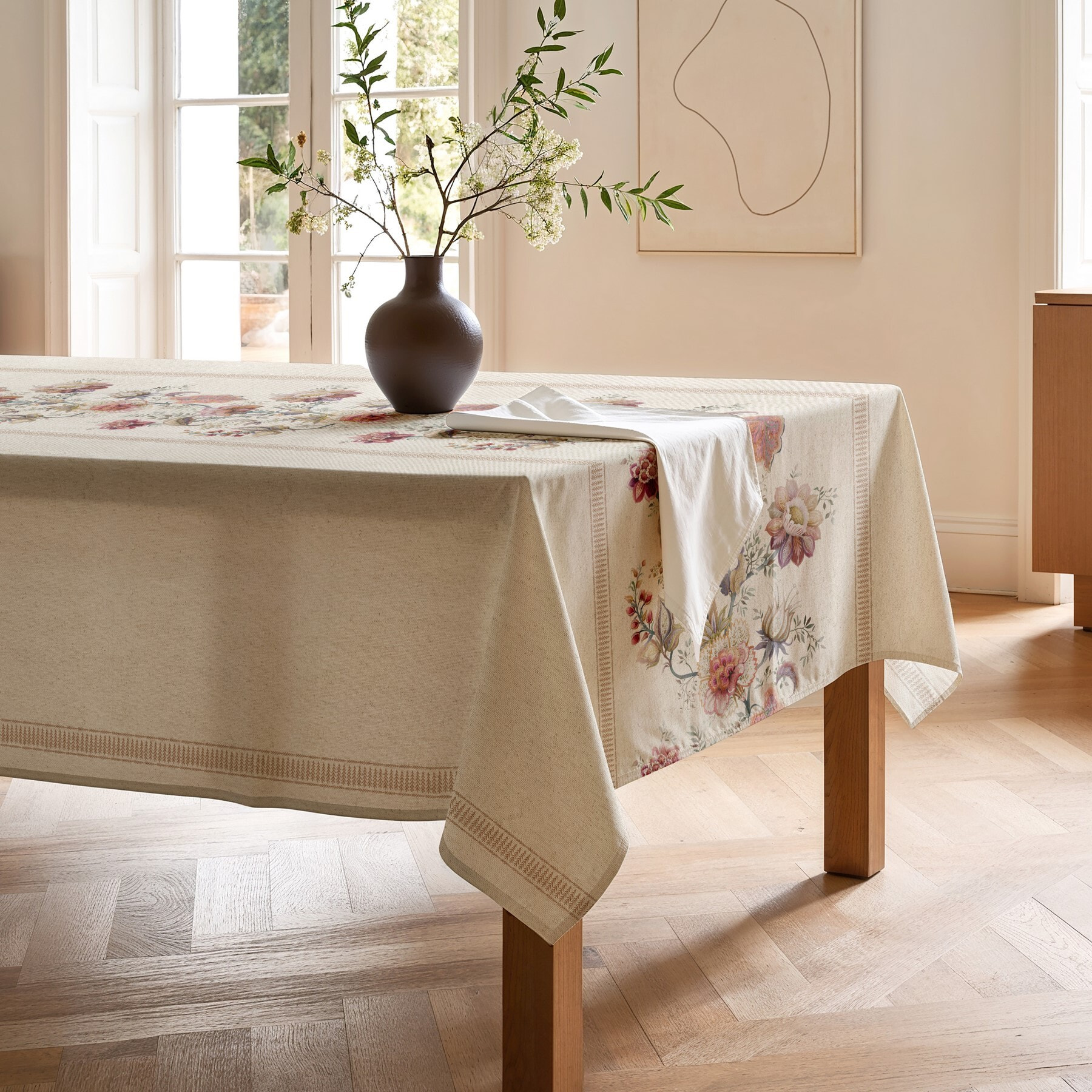 Mantel estampado antimanchas SAMIR NATURAL
