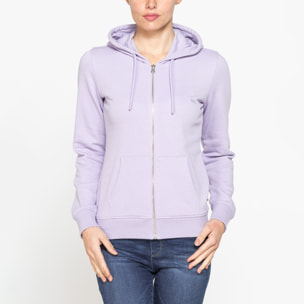FELPA CON CAPPUCCIO E ZIP