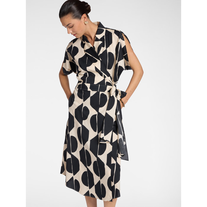 Elena Mirò - Vestido estampado - Negro