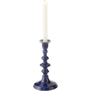 J-Line Bougeoir Nag Aluminium Bleu