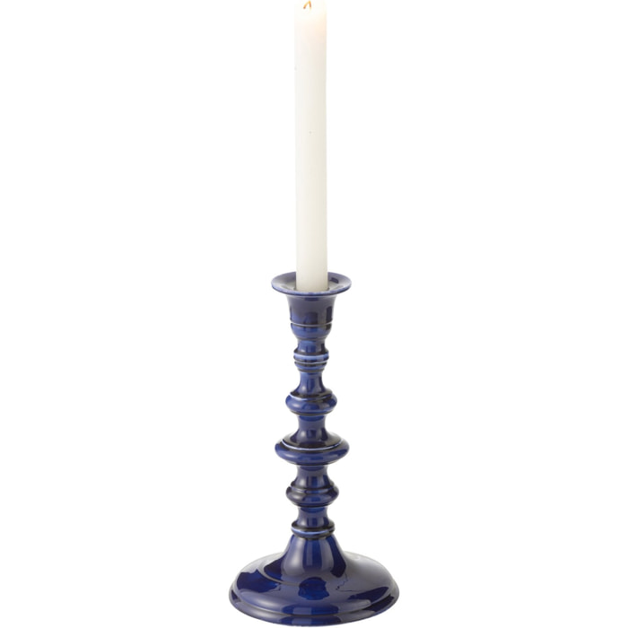 J-Line Bougeoir Nag Aluminium Bleu