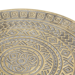 Lot de 3 plateaux ronds Samir en acier doré