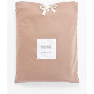 Housse de couette satin de coton 110fils Rose