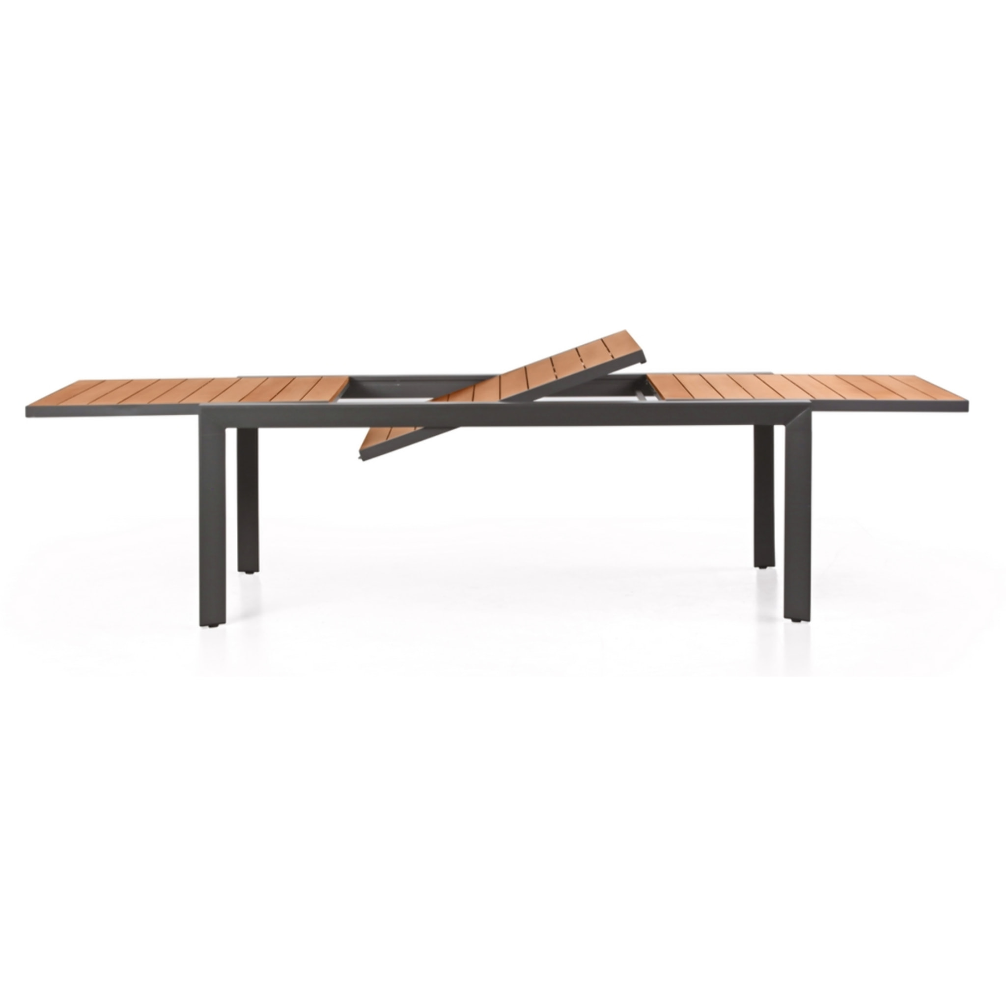 Tavolo da esterno 200/300x100x075 in alluminio grigio- Olbia