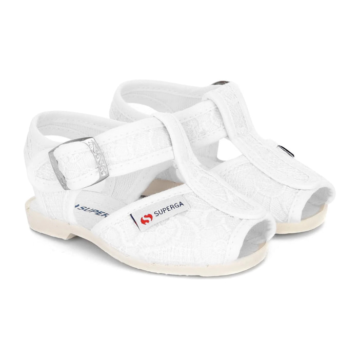 Superga - Sandali Bambina Bianco - 1200-Macramej