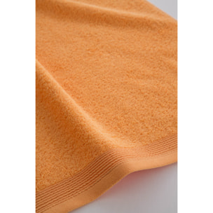 Set de 3 serviettes en coton 450 gr/m2 couleur Mangue