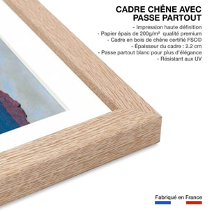 Poster Baie de Tregastel - Felix Valloton Affiche + cadre en bois - Chêne