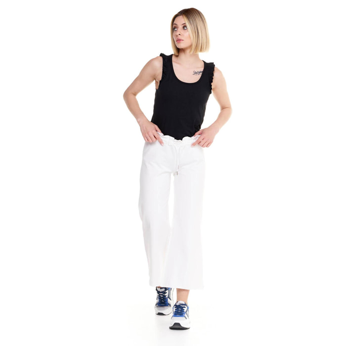 Pantalones deportivos de mujer brillantes hasta los tobillos