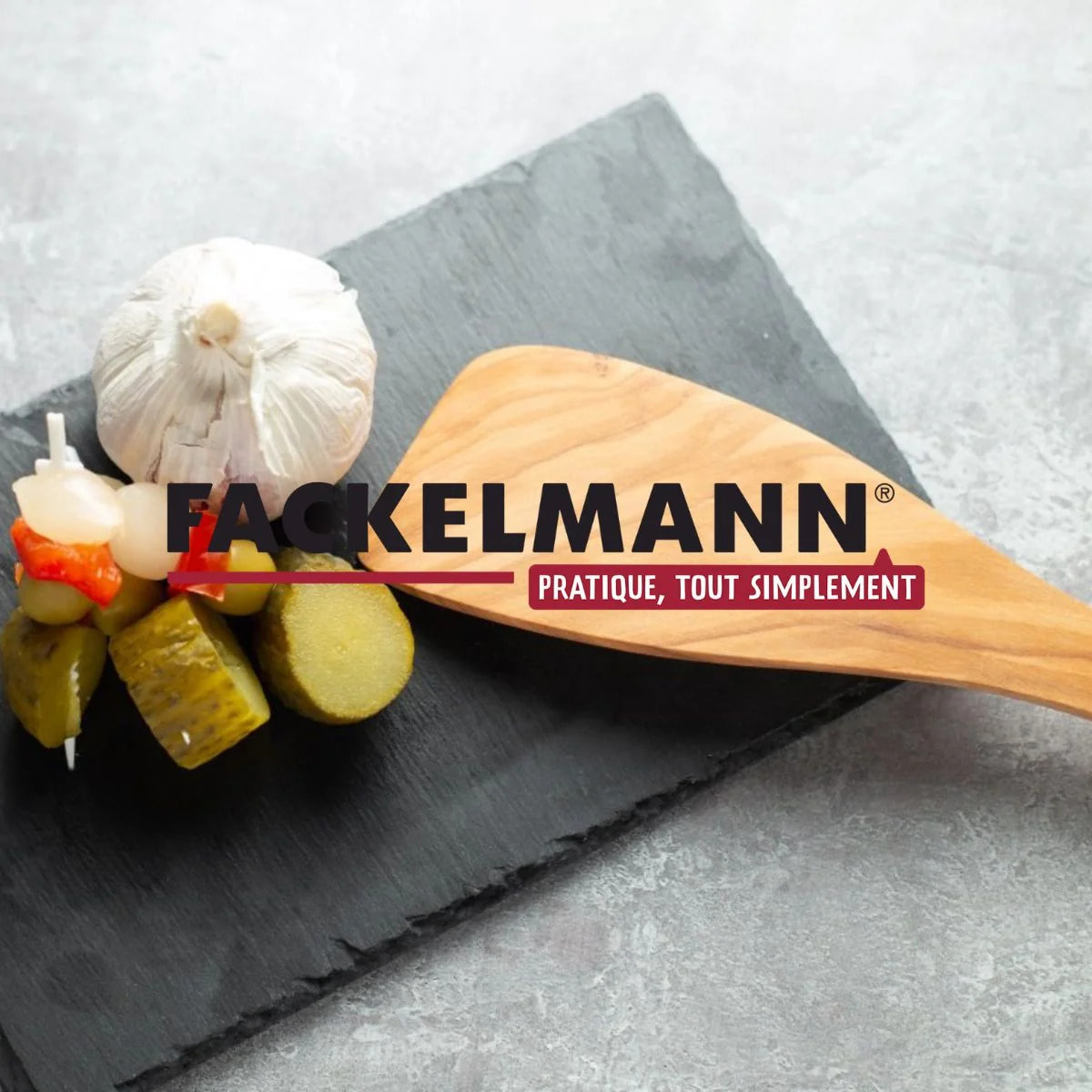 Ensemble de 2 Spatules de cuisine 30 cm Fackelmann Édition Bois d'olivier