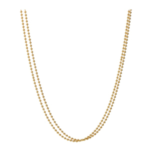 Collana Lunga placcata Oro Giallo 18Kt con Microbead Lucide