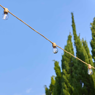 Guirlande solaire FANTASY CORD HYBRID 10 ampoules 7.50M