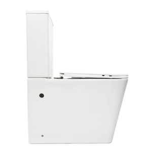 Infinitio kit WC à poser sans bride évacuation vario + abattant SoftClose, blanc (SATINF032SREXPSNM)