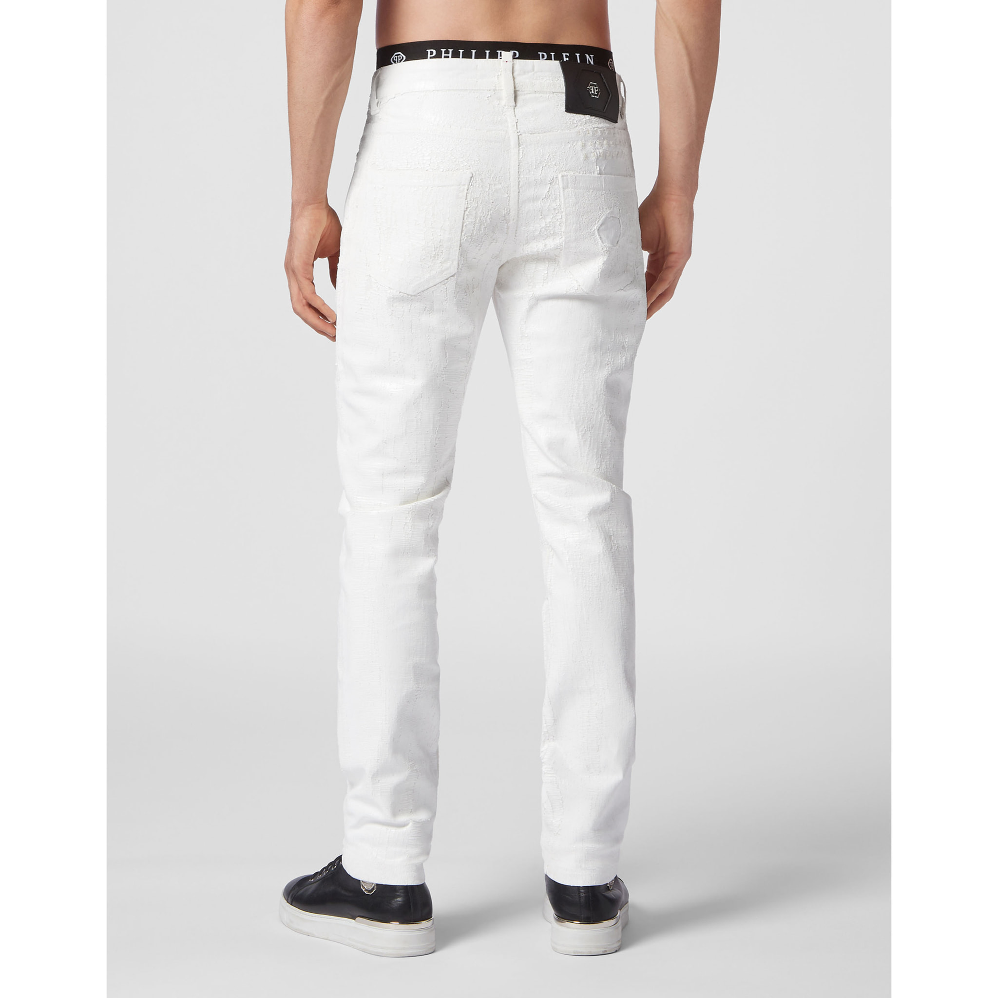 PHILIPP PLEIN Denim Trousers Super Straight Cut Fit