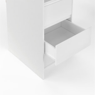 Dressing Justine extensible 120-180cm 6 tiroirs blanc