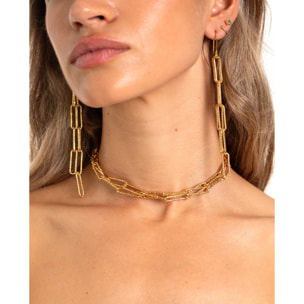 Collar de mujer con dos cadenas