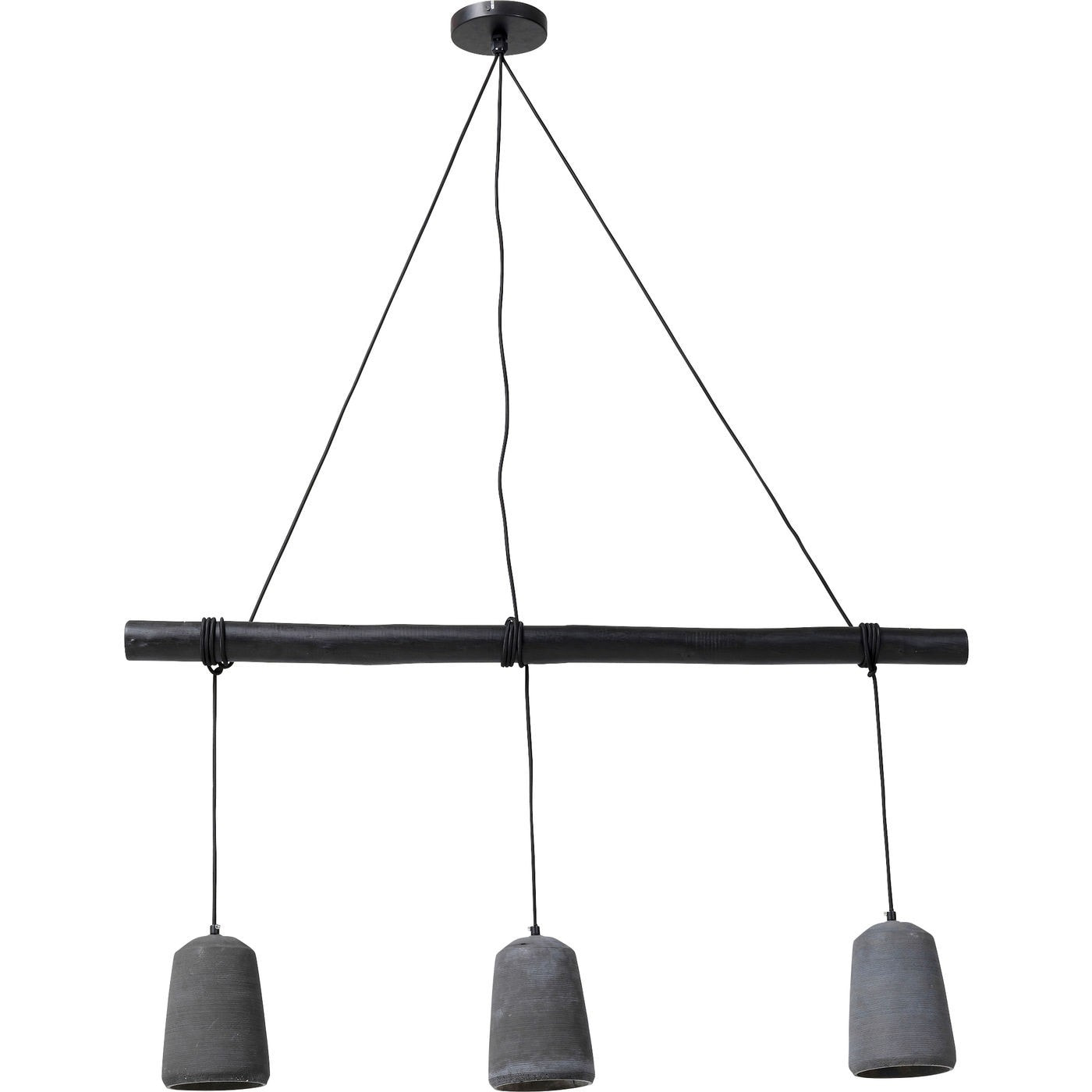 Suspension Dining Concrete 3 noire Kare Design