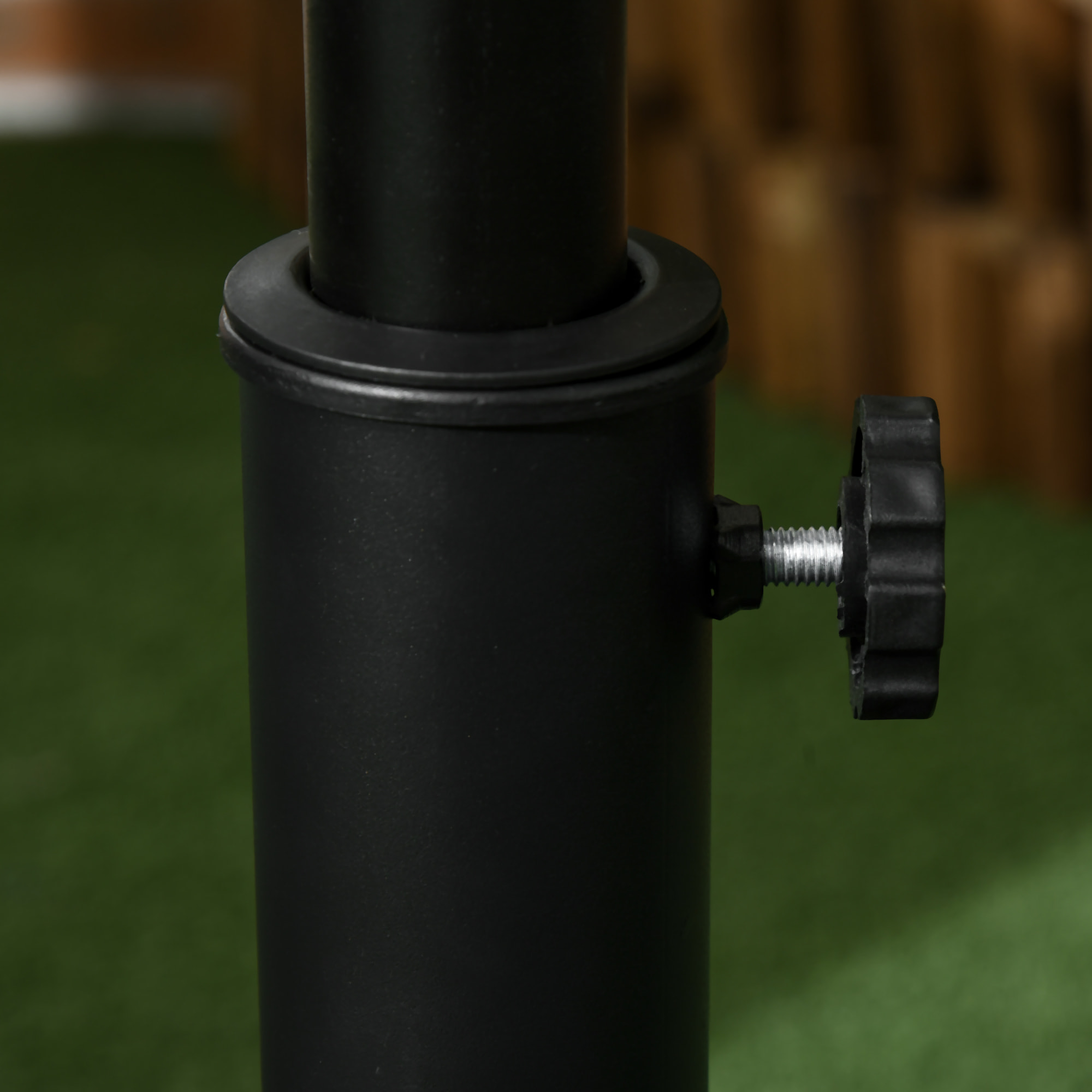 Base para Sombrilla Redonda, 25 kg, Soporte de Parasol de Cemento, con Perilla, Pie para Sombrilla con Postes Ø35 mm, Ø38 mm, Ø48 mm, Fácil de Montaje, para Jardín, Patio, Terraza, Negro