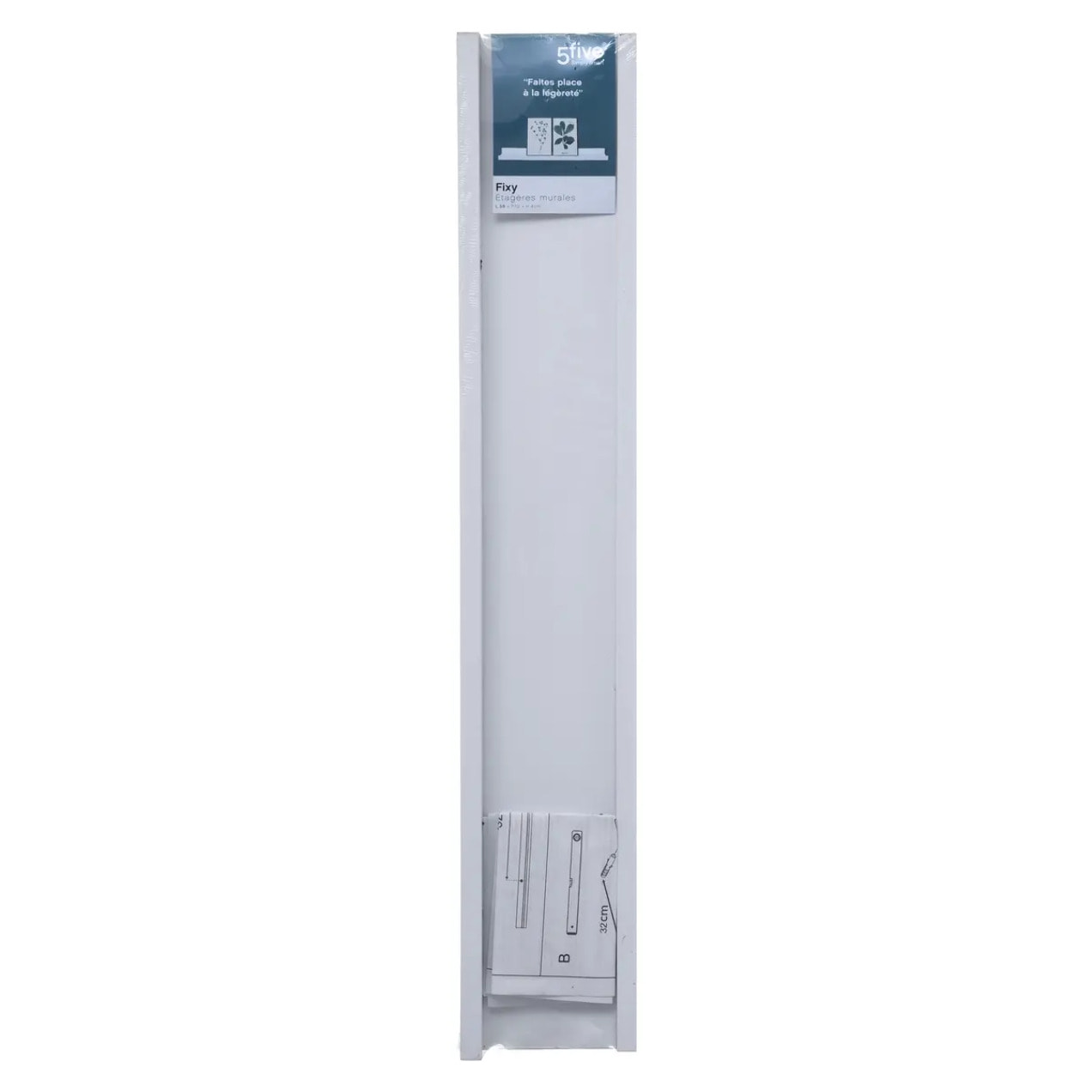 Étagère murale 58cm "Fixy" blanc