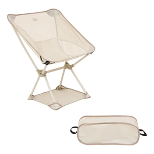 Chaise camping pliable beige