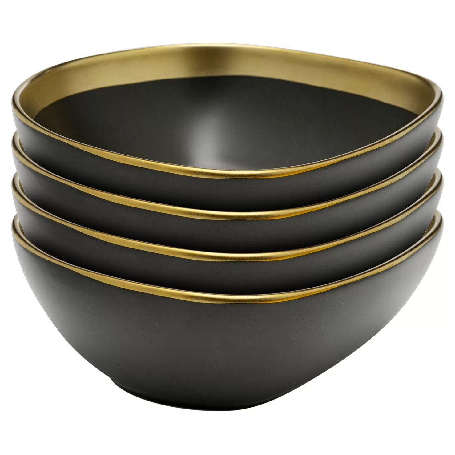 Bols Vibrations 18cm verts set de 4 Kare Design