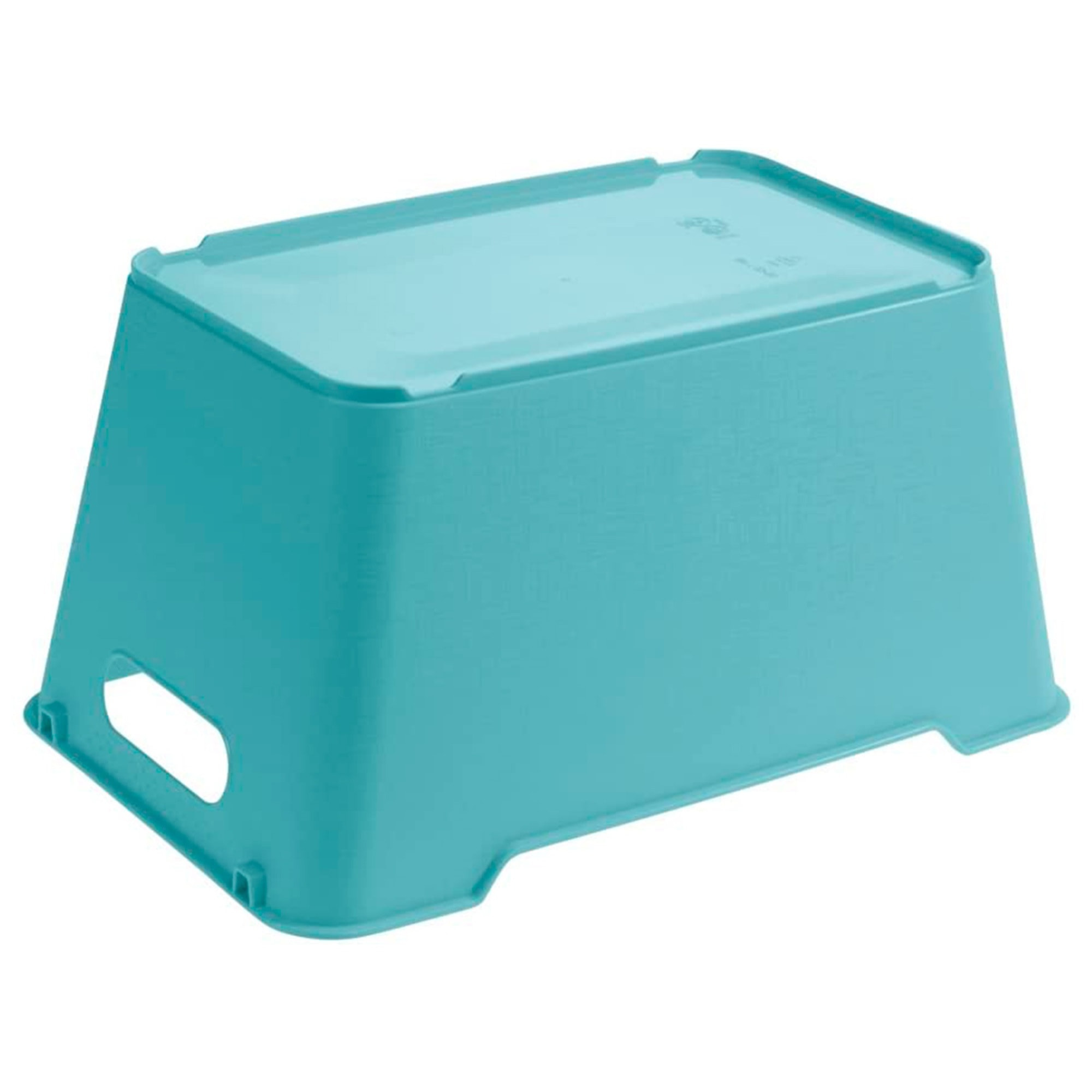Caja de almacenaje de polipropileno color azul claro