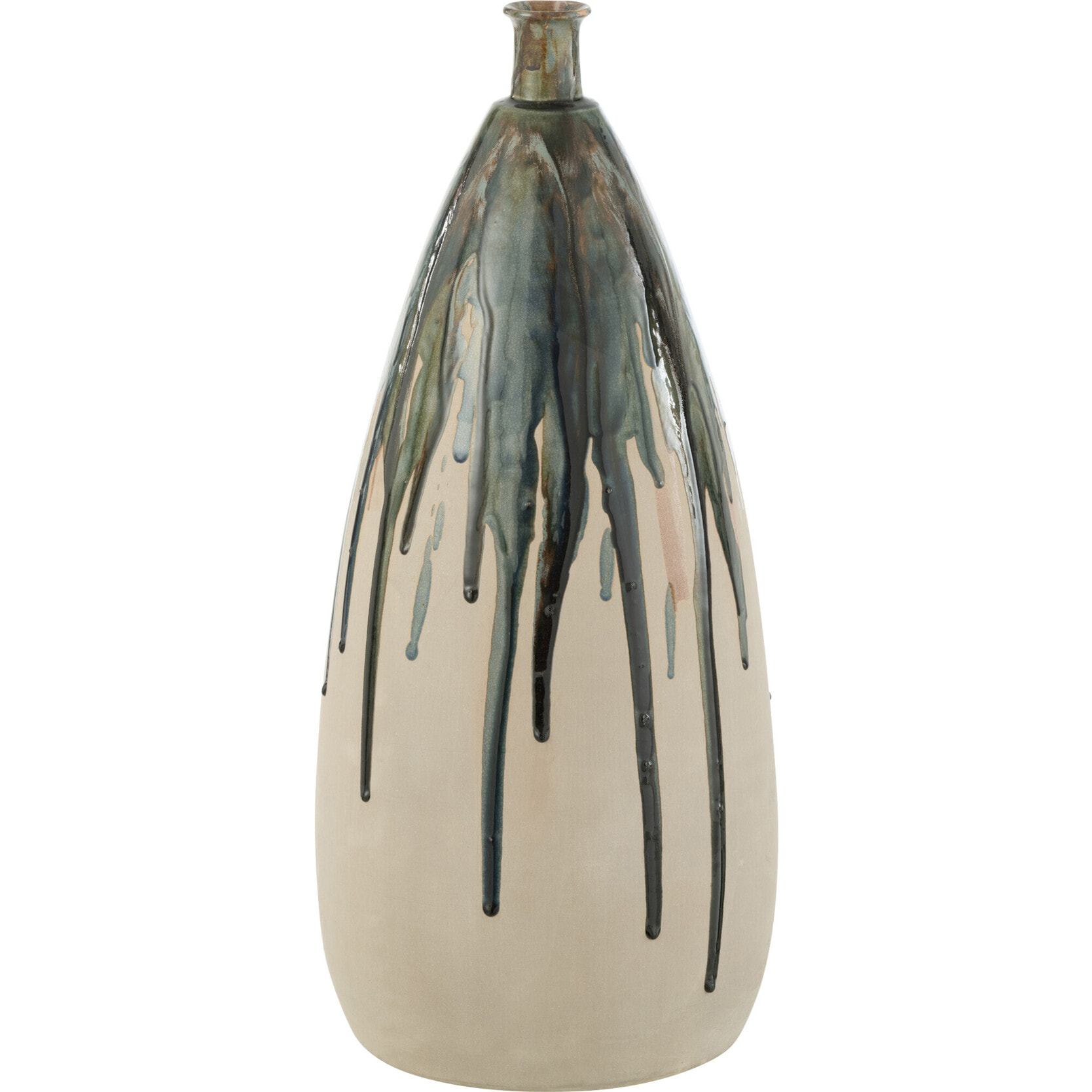 J-Line vase Peinture - céramique - naturel/vert - small - 51 cm de hauteur