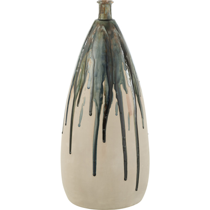 J-Line vase Peinture - céramique - naturel/vert - small - 51 cm de hauteur