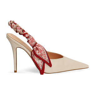 Decolleté beige tacco 10,5 cm