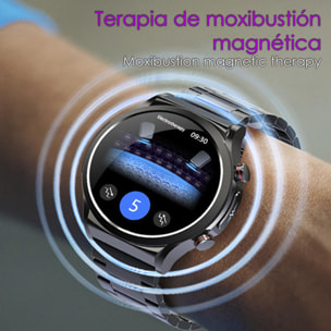 DAM Smartwatch TK21P. Terapia de moxibustión magnética. Ácido úrico y lípidos, ECG , glucosa en sangre, temperatura, O2 y tensión. 4,6x1,2x5,2 Cm. Color: Rojo