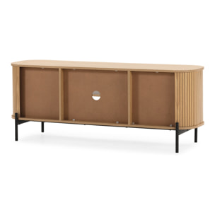 Mueble Tv Mónaco 2 puertas efecto Roble