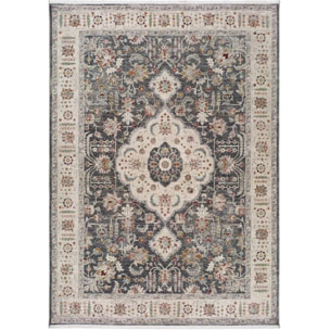 KESHAN Alfombra vintage de pelo corto gris, varias medidas disponibles.