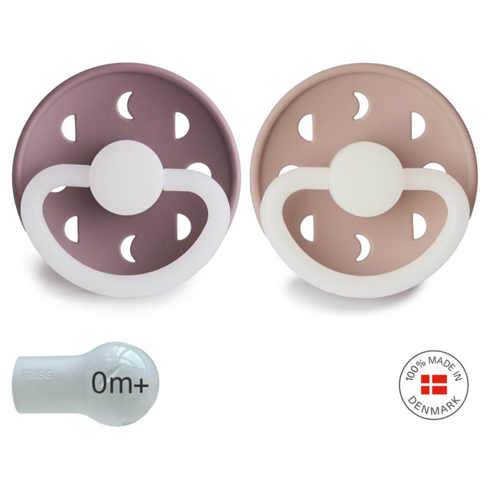 Frigg Pack 2 Chupetes Night Silicona Moon Phase