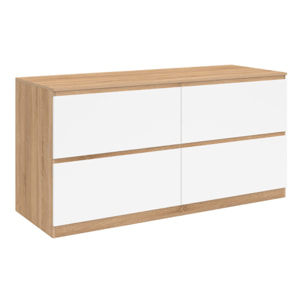 Meuble sous vasque suspendu Tom 4 tiroirs L120cm