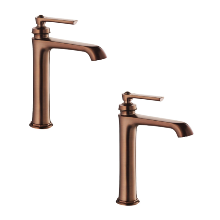 Lot de 2 robinets lavabo haut Paini Lady's 180 Auburn