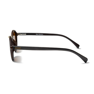 Gafas de sol OCEAN LILLE - Marrón brillante nariz de metal plateado brillante bisagra de metal / Marrón