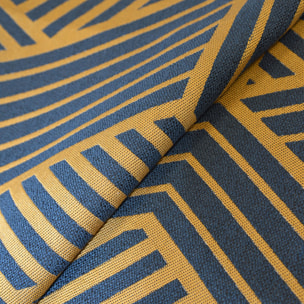 Tissu jacquard  -  - Effet graphique - Bleu