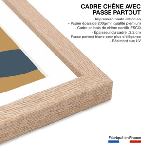 Affiche  pause margarita Affiche + cadre en bois - Chêne