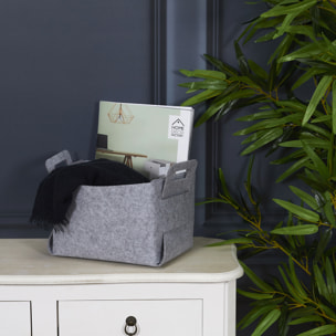 Boîte de Rangement - HOME DECO FACTORY - Pliable - Esthétique - Gris
