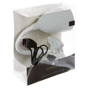 Lampe pince "Sily" blanche - sillicone H43 cm