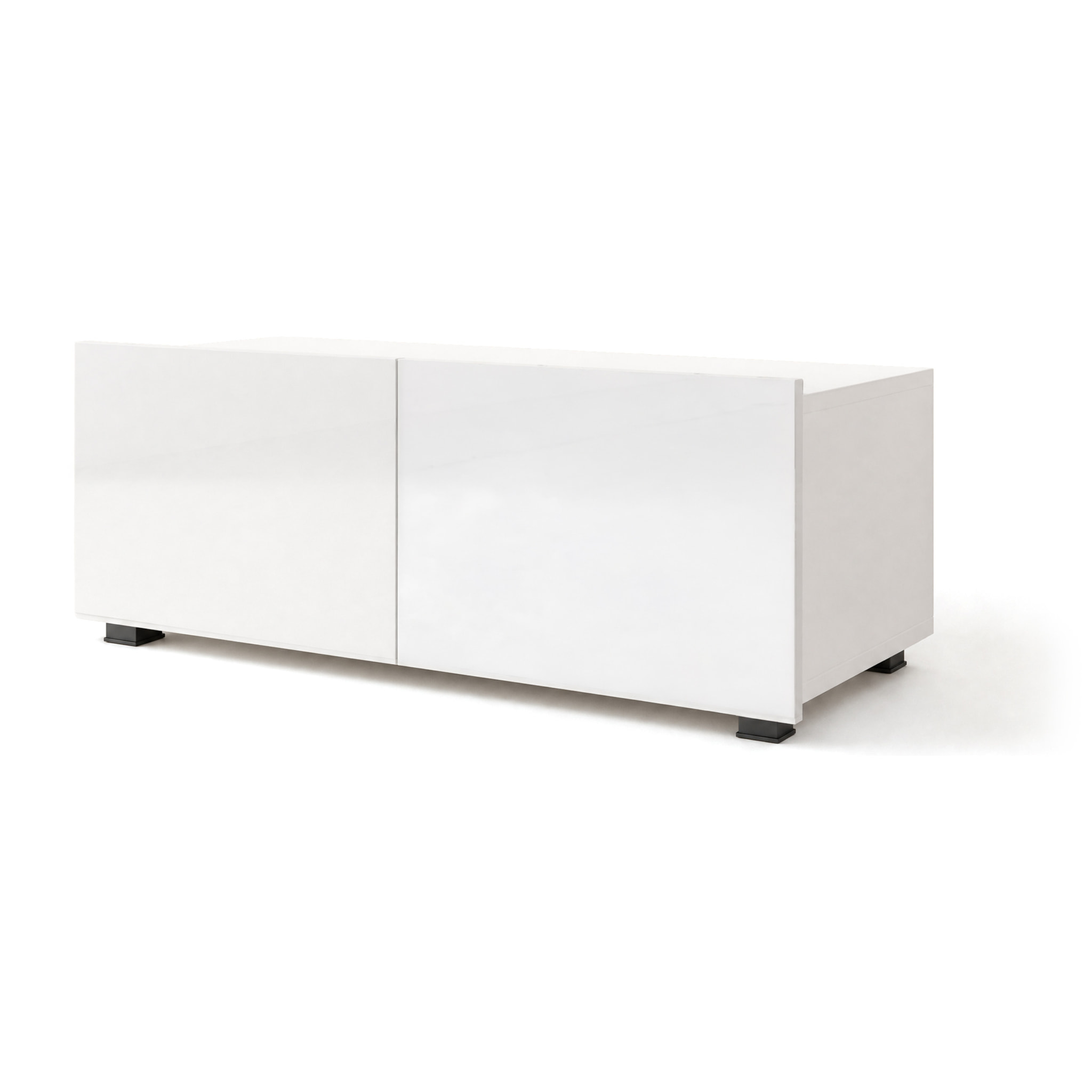 Alix - meuble tv modulable 100 cm - 2 portes - Blanc